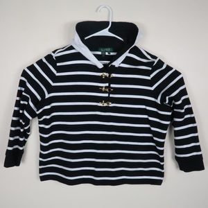 ❗️SOLD Lauren Ralph Lauren Striped Buckle Hood